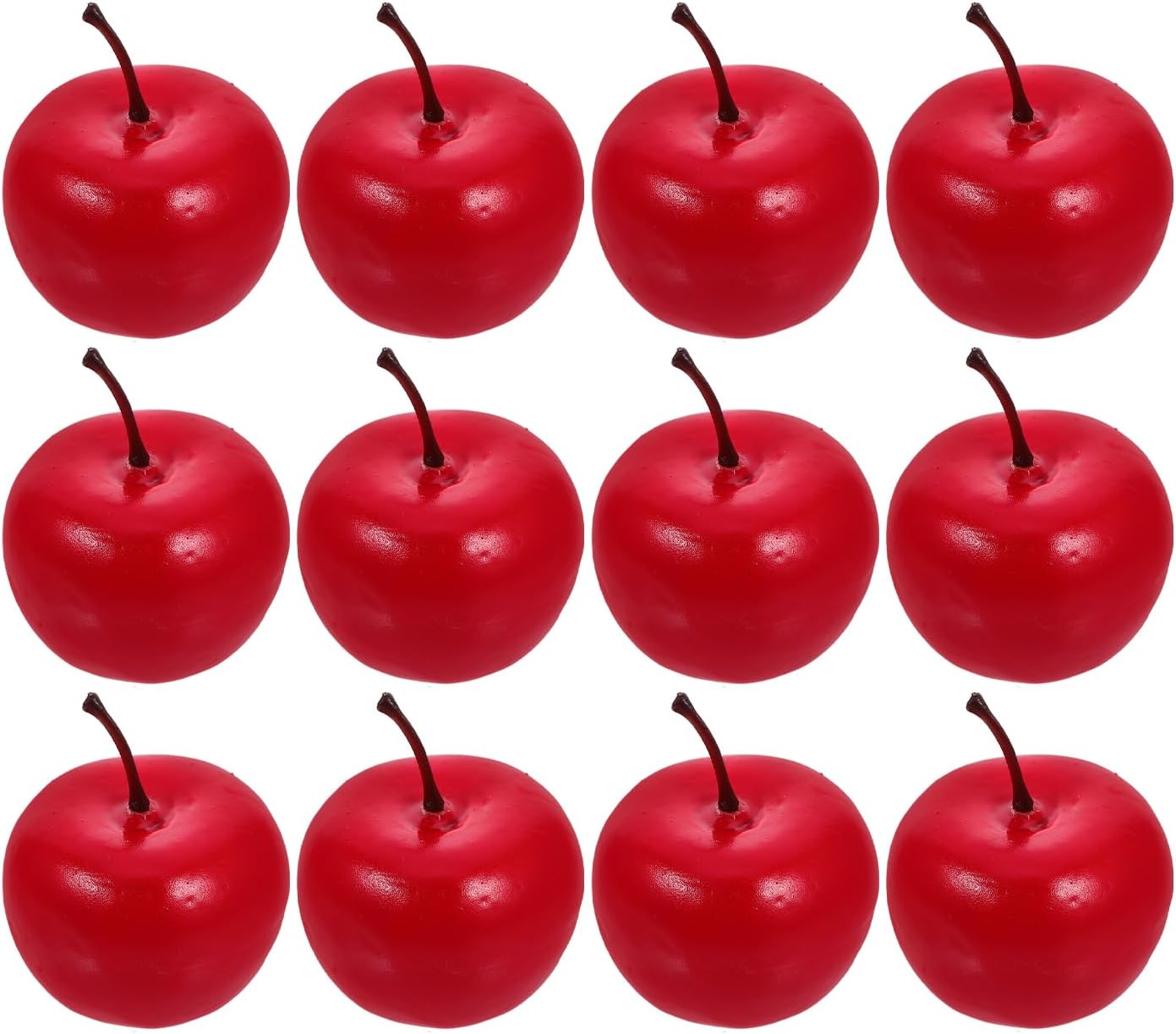 LOGOFUN 12pcs Red Christmas Artificial Fruit Props