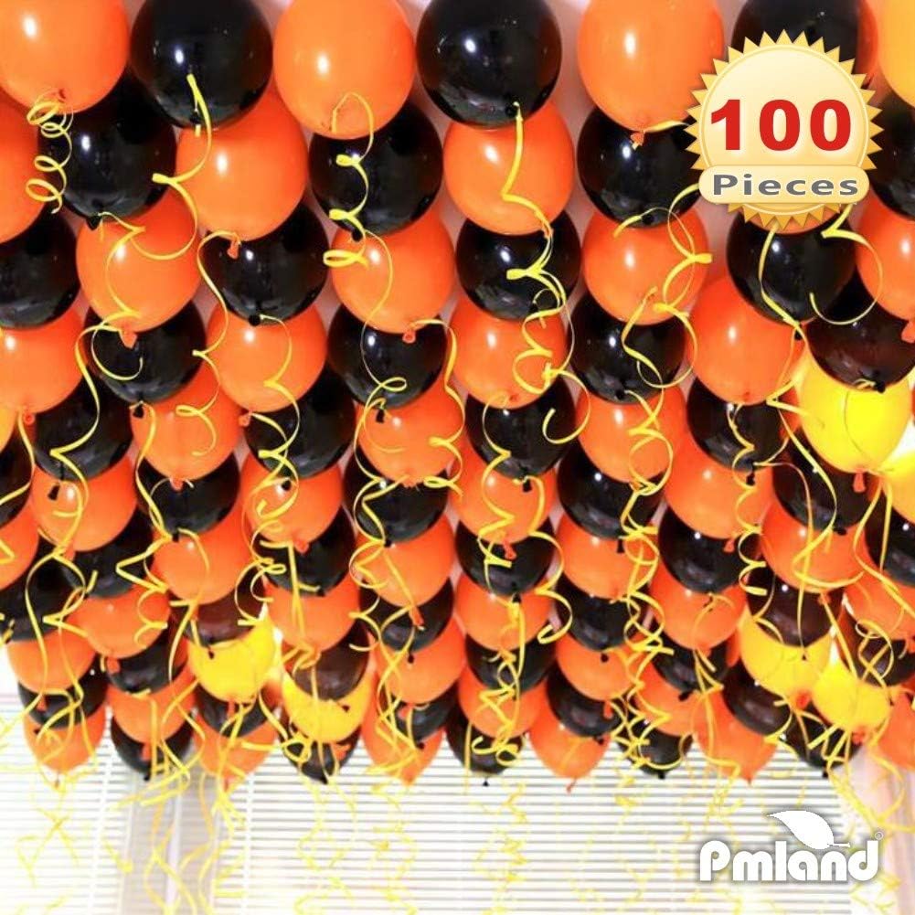 PMLAND 100 Count Black Latex Balloons 12 Inches Party Decorations
