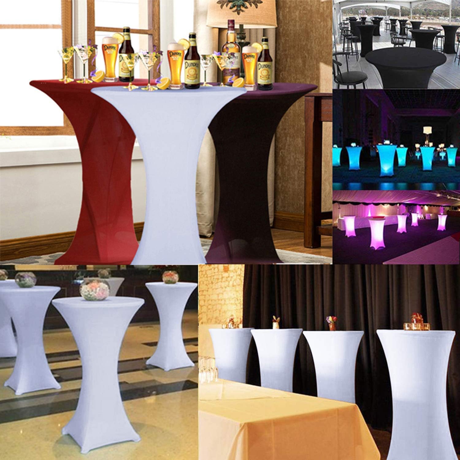 Reliancer 2 Pack 36 Inch Spandex Table Cover