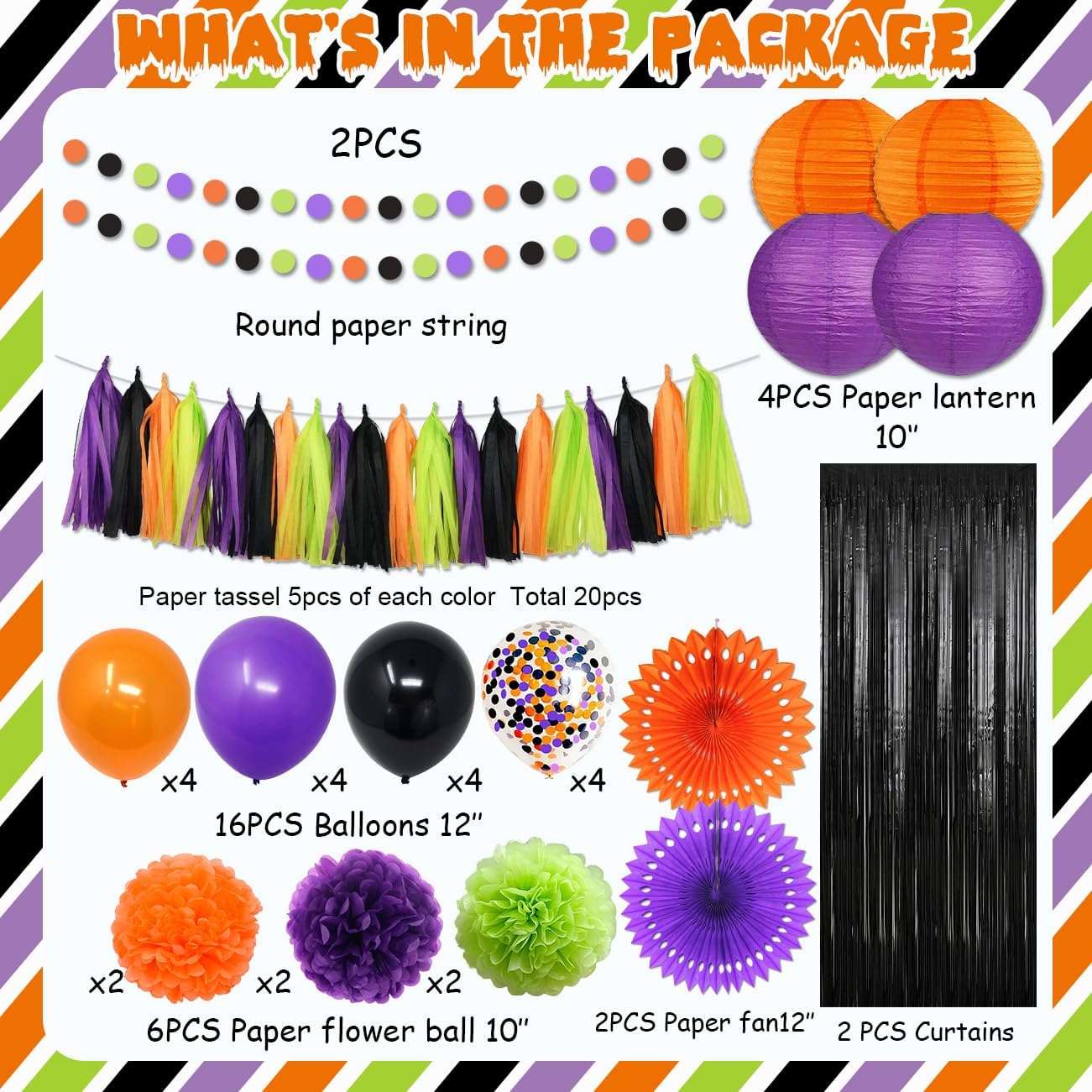 Hocus Pocus Halloween Decorations 51pcs Kit