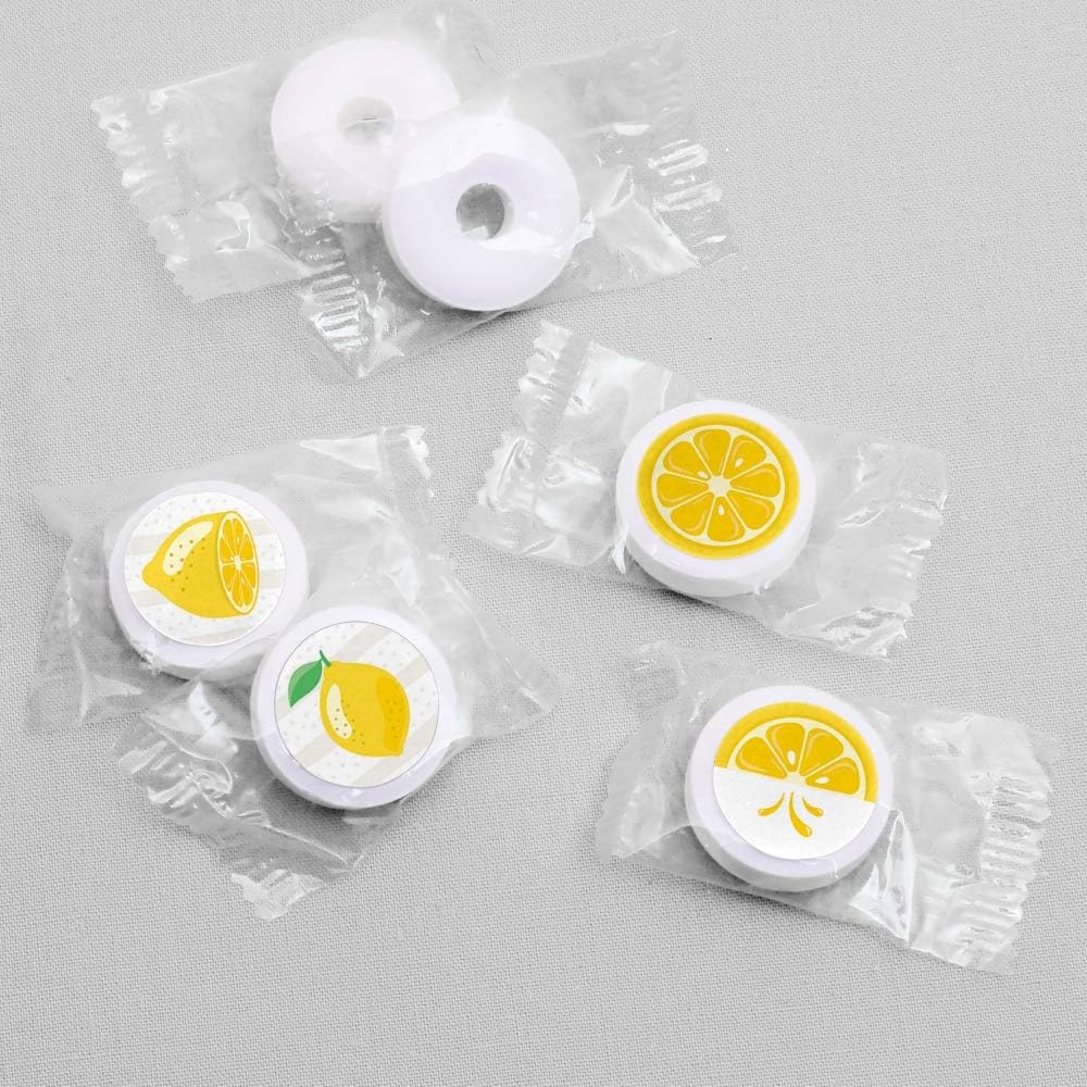 Big Dot of Happiness So Fresh Lemon Round Candy Stickers 108 Count