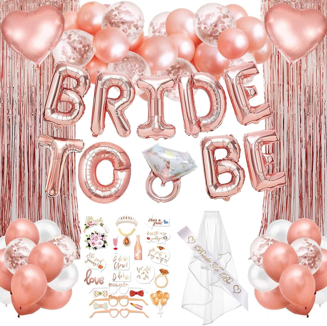 Bachelorette Party Decorations 65 Pieces Bridal Shower Set