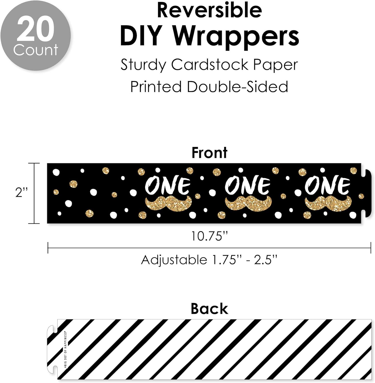 Big Dot of Happiness 1st Birthday Party Favor Kit - 100 Pieces