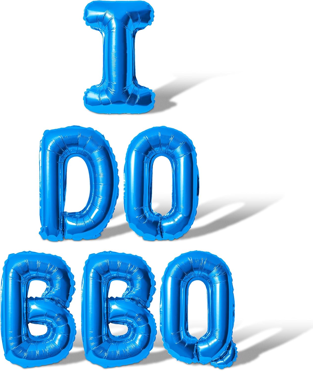 Letter Balloons I DO BBQ 16 Inch Foil Mylar Balloons