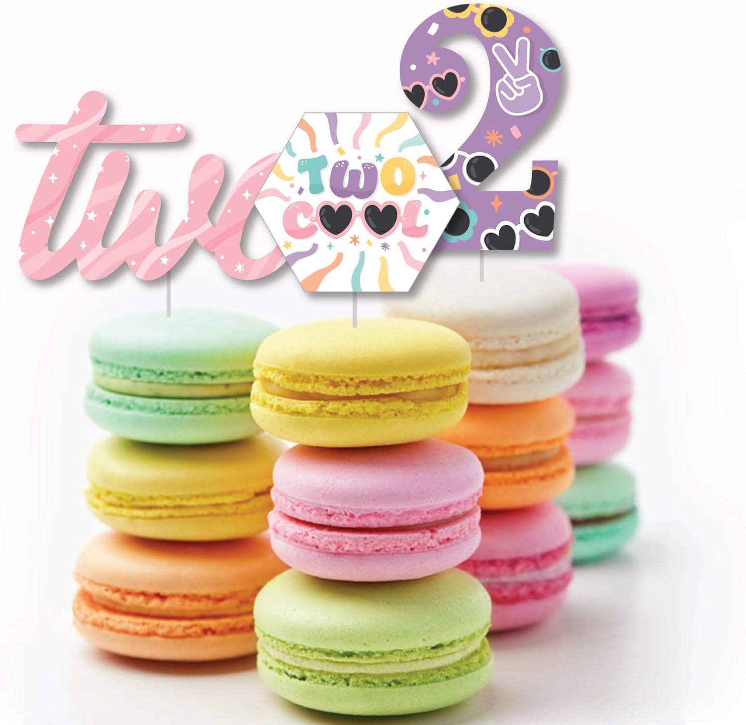 Big Dot of Happiness Two Cool Girl Birthday Cut Outs 24 Count