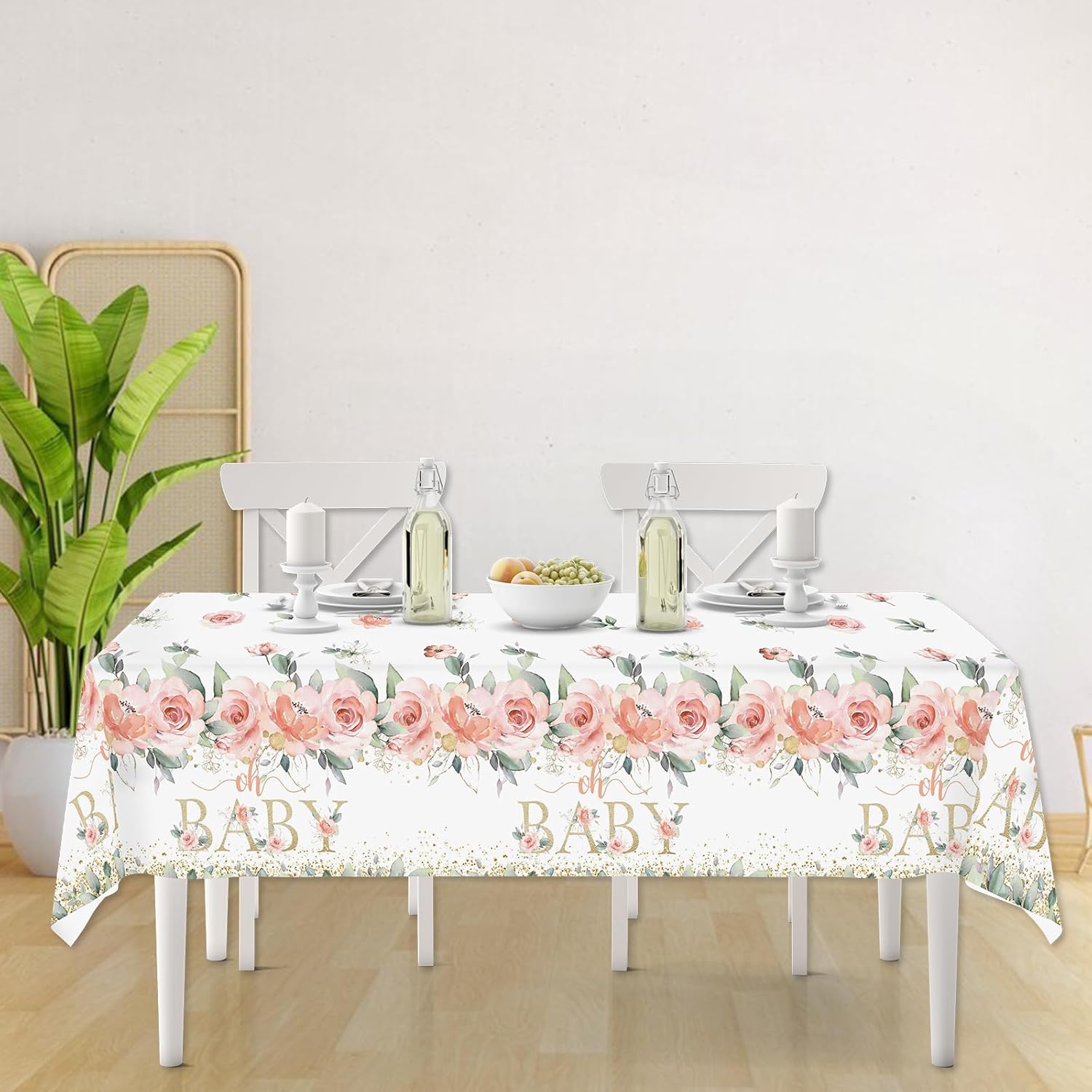 Mocsicka 3 Piece Baby Shower Tablecloths Set