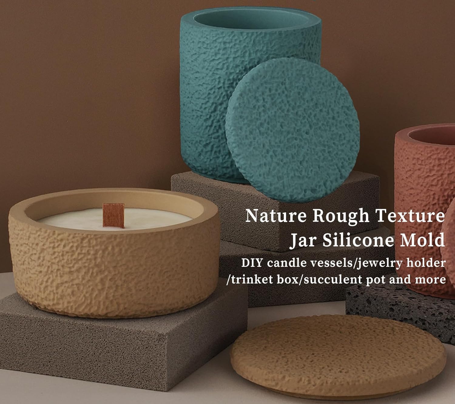 Wehous Jar Resin Mold with Lid for DIY Projects