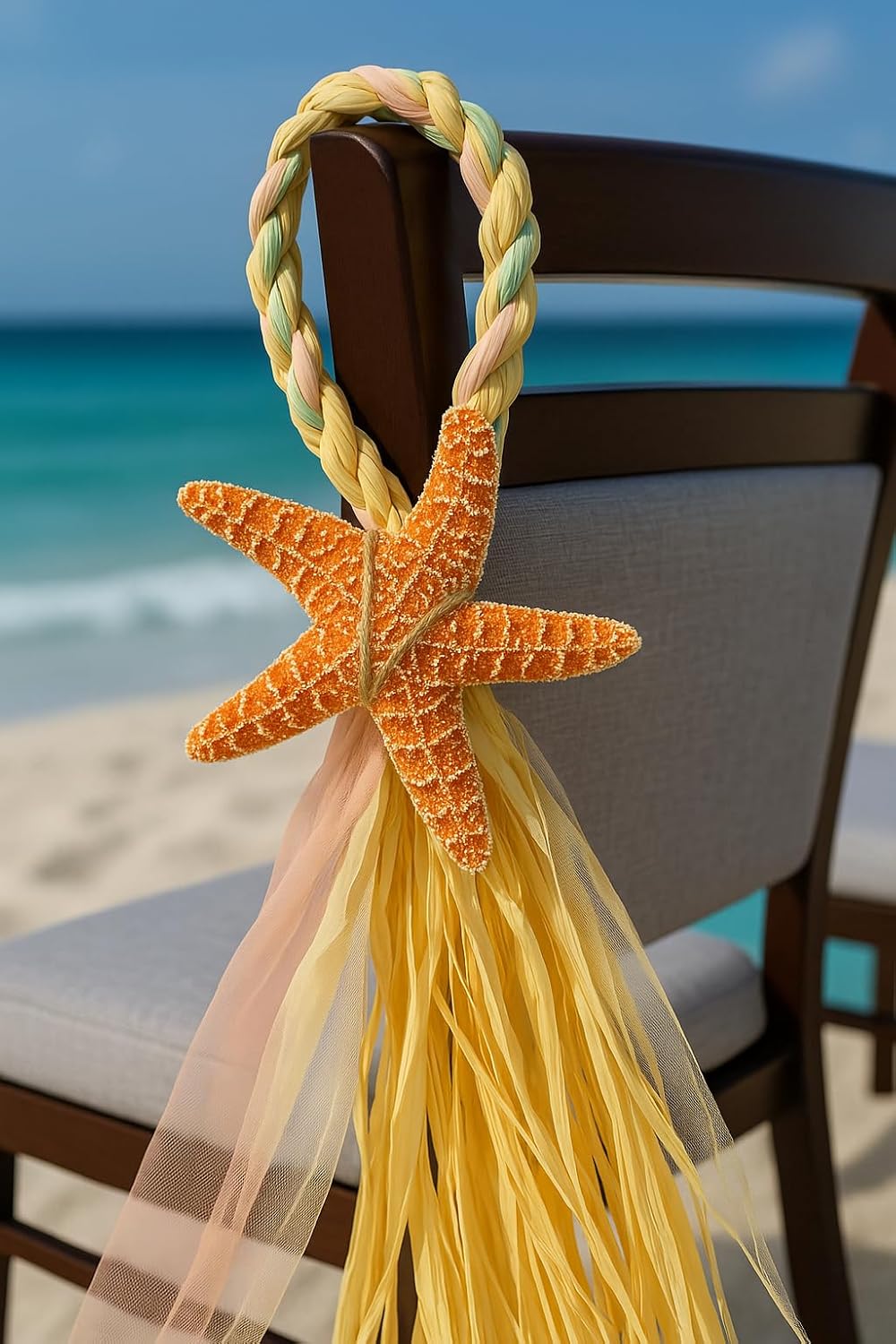 Boho Beach Wedding Aisle Runner Chair Hangers