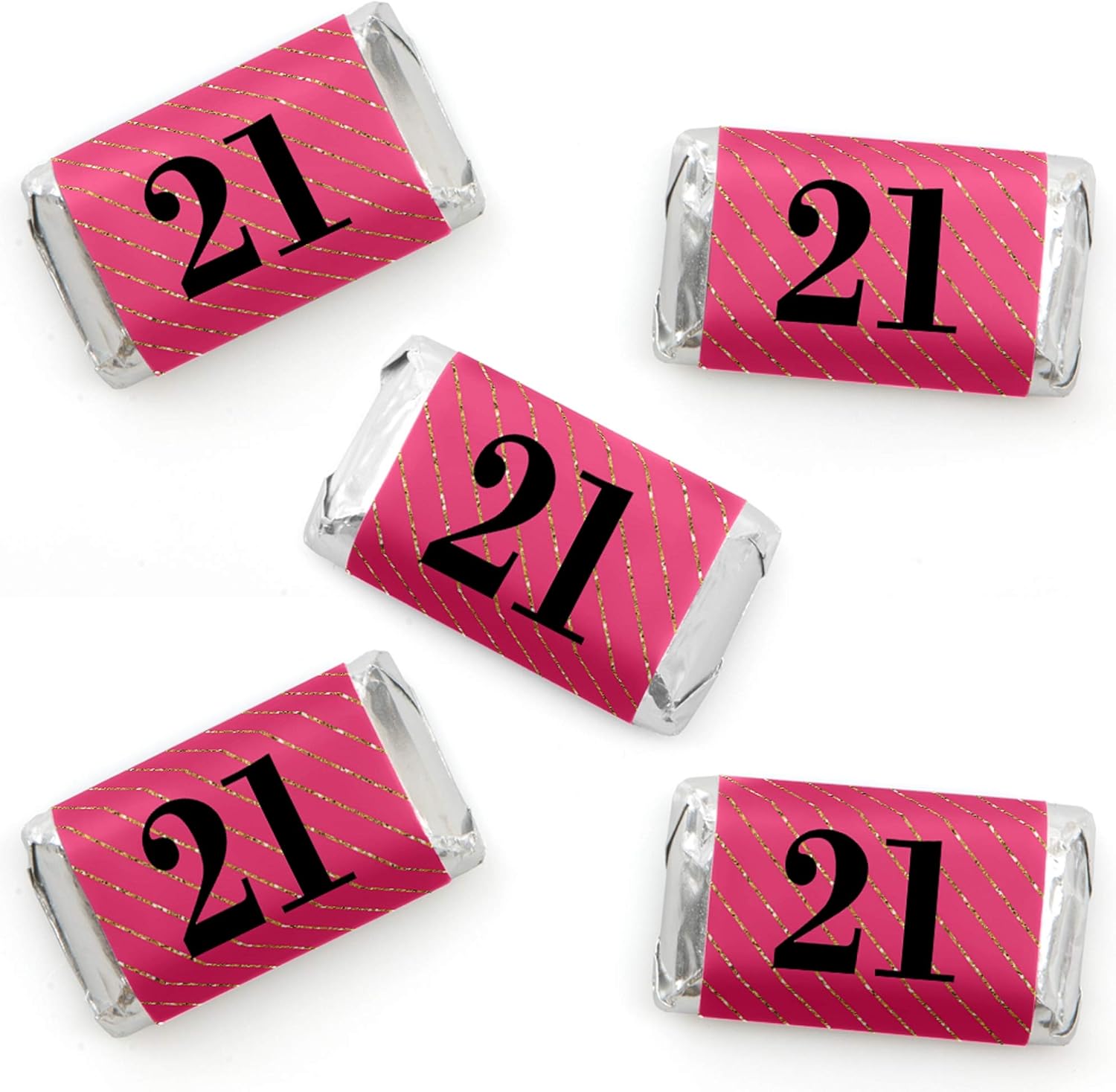 Finally 21 Girl Mini Candy Bar Wrappers 40 Count