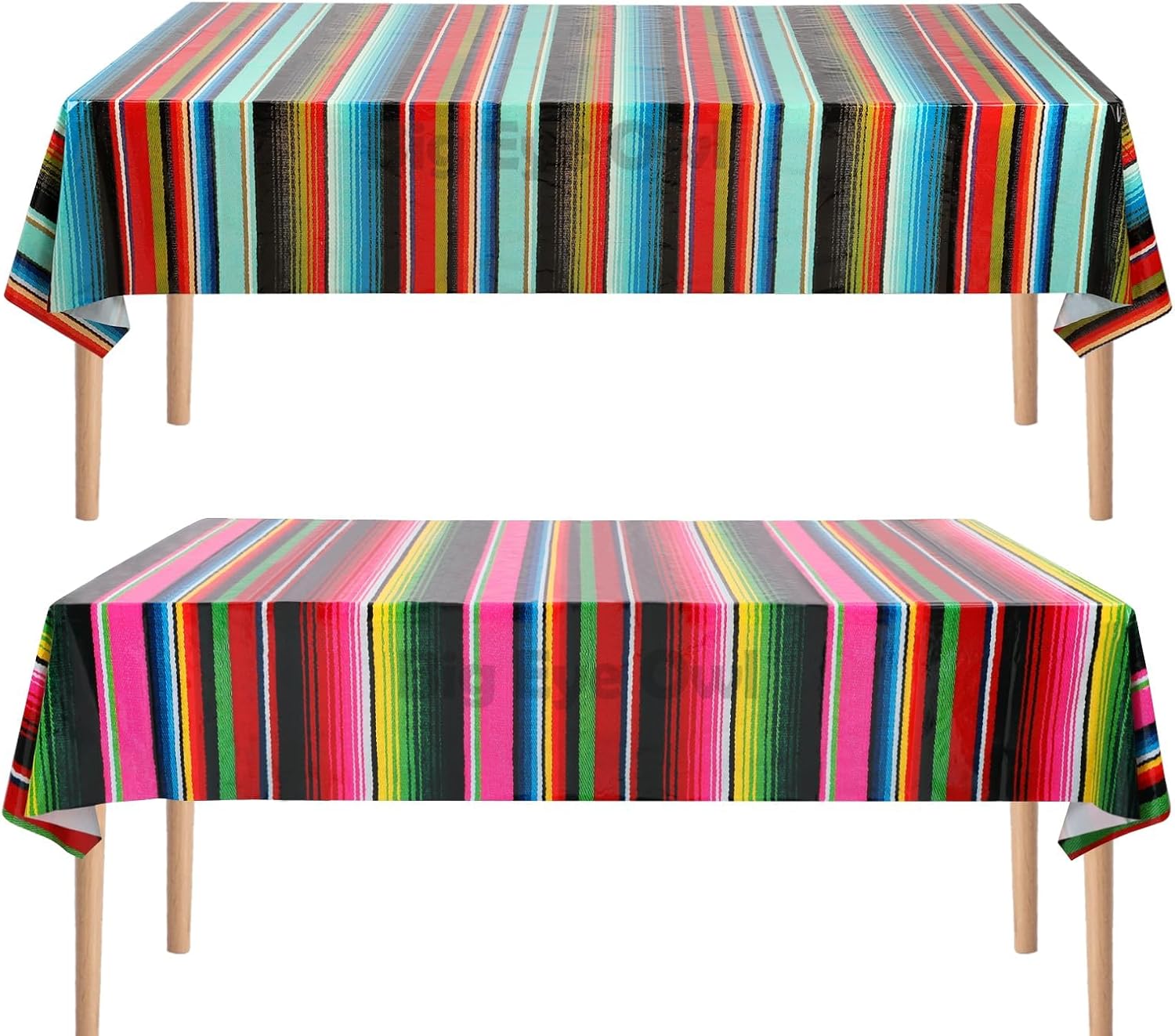2 Pcs Mexican Fiesta Tablecloth Birthday Party Decorations