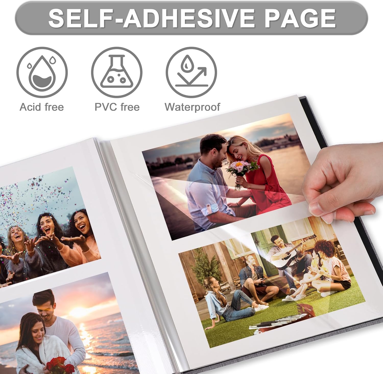 Photo Album Self Adhesive Pages for 4x6 5x7 8x10 Pictures