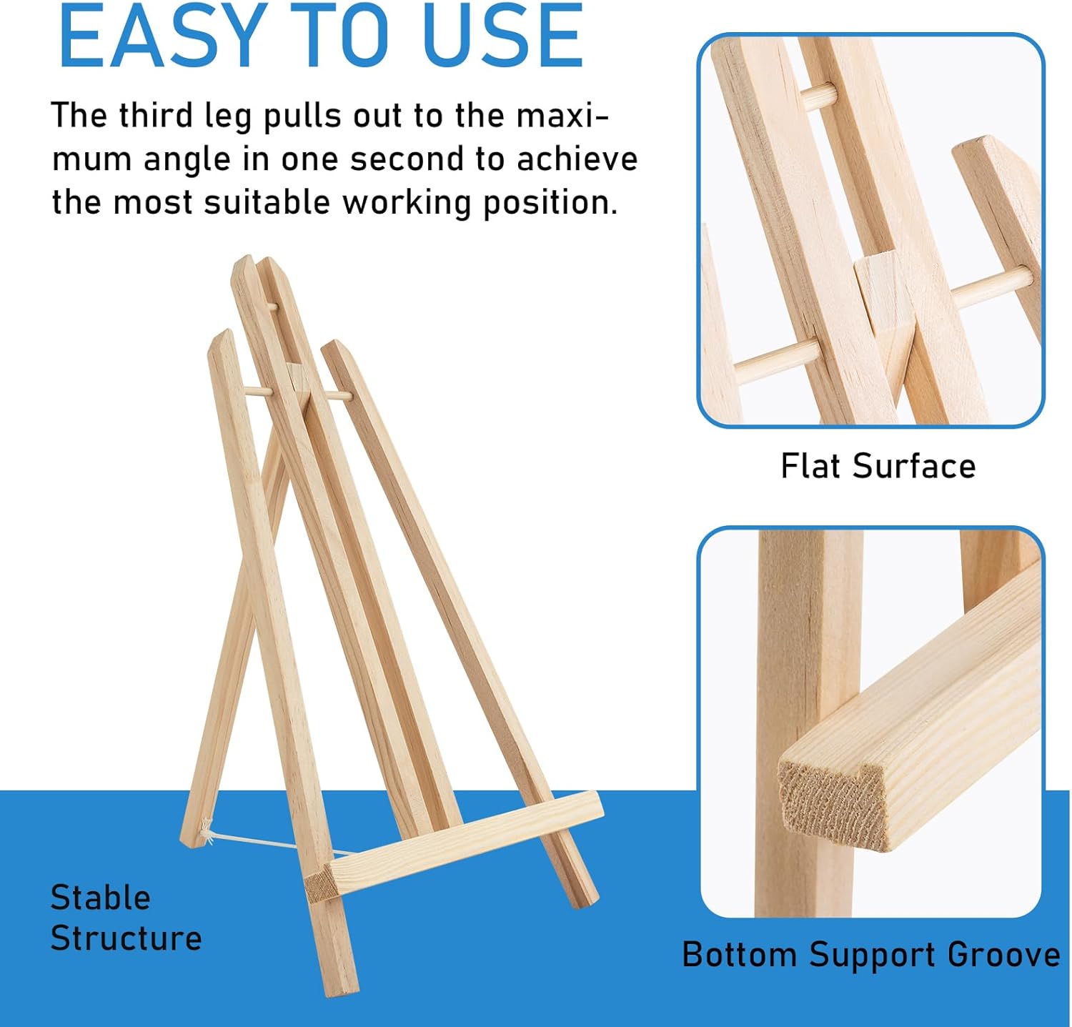 Falling in Art 16 Inch Wood Easel Stand 12 Pack