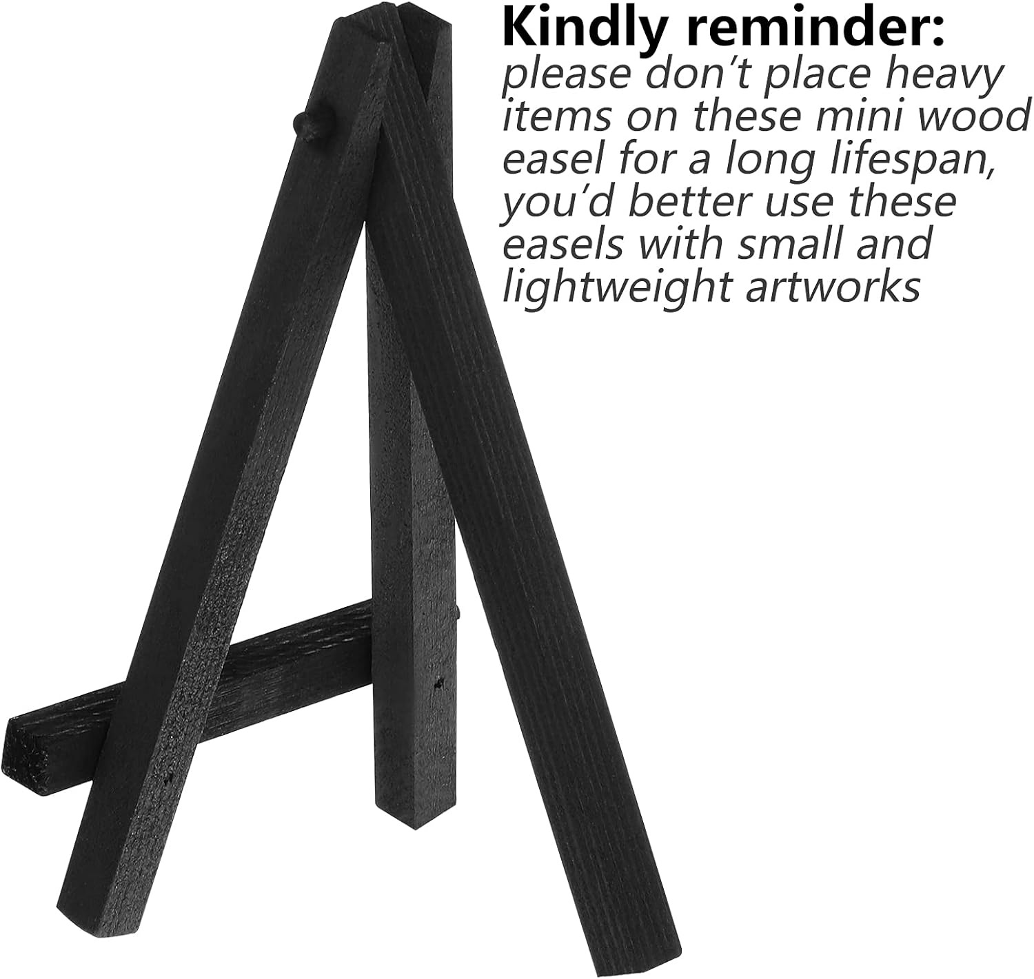 Chuangdi 12 Piece Black Mini Wood Easel Set