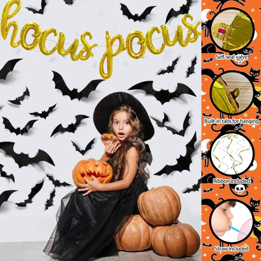 Uchi Hocus Pocus Gold Balloons 18 Inch Halloween Decorations