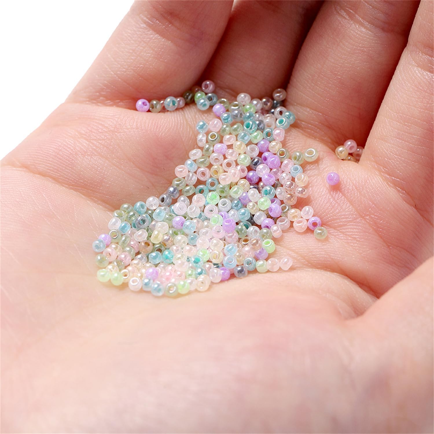 800 Pcs 2mm Small Glass Seed Beads for Jewelry Making Brown