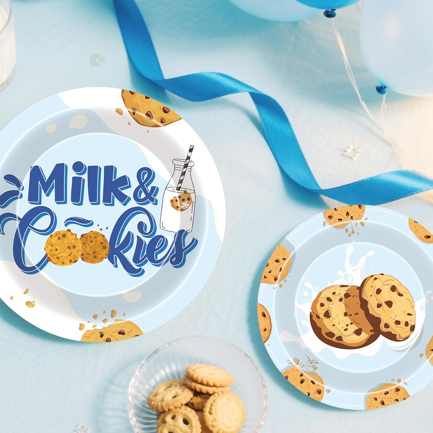 Milk Cookies Party Supplies 96 Pcs Birthday Decor Set