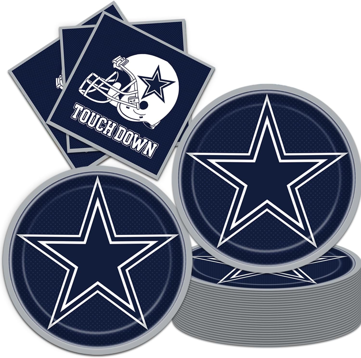 40Pcs Football Party Decorations Plates and Napkins Set