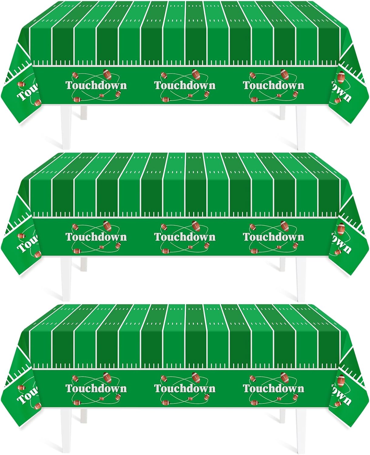 Childom Football Tablecloth 3 Pack 54x108 Inches