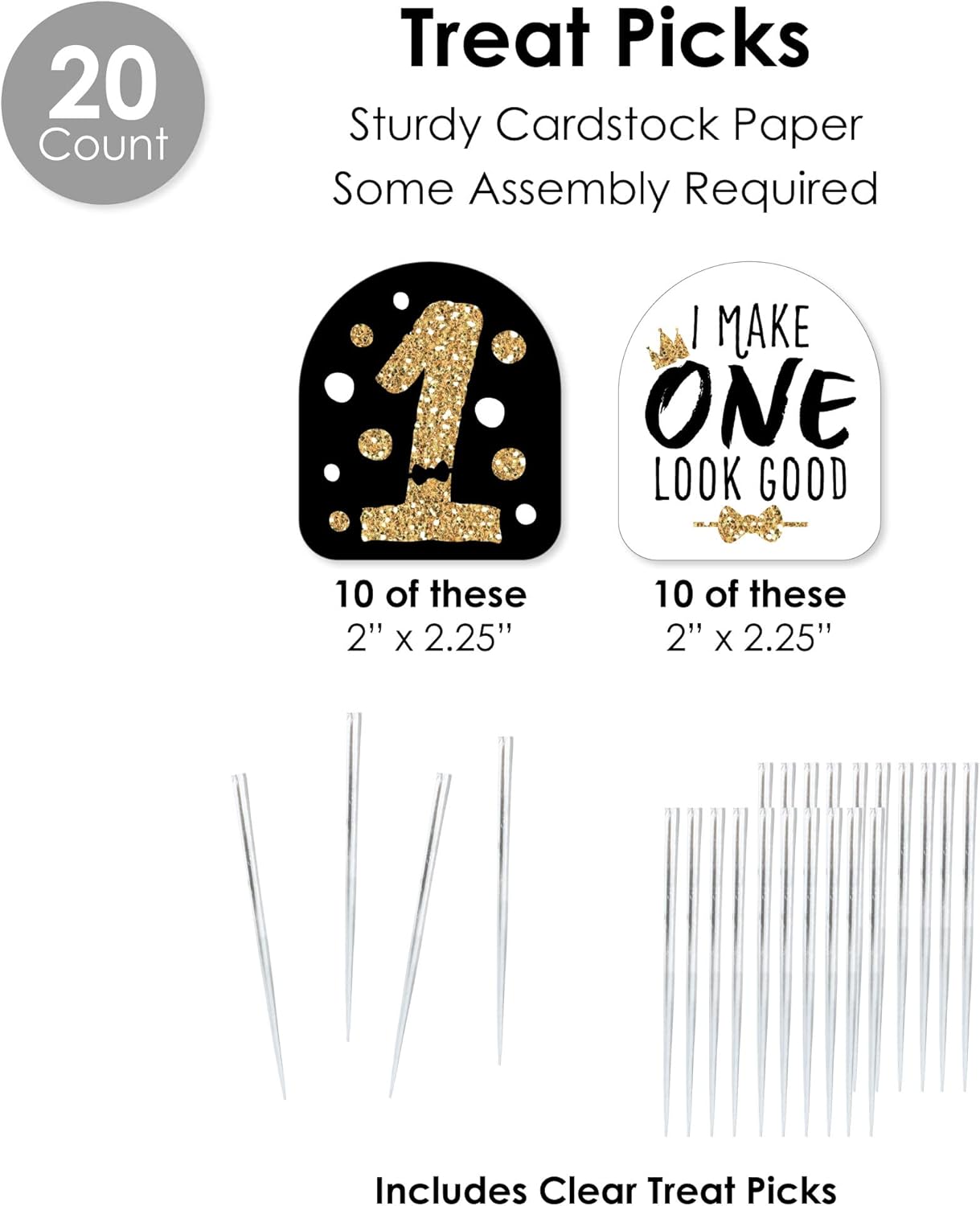Big Dot of Happiness 1st Birthday Party Favor Kit - 100 Pieces