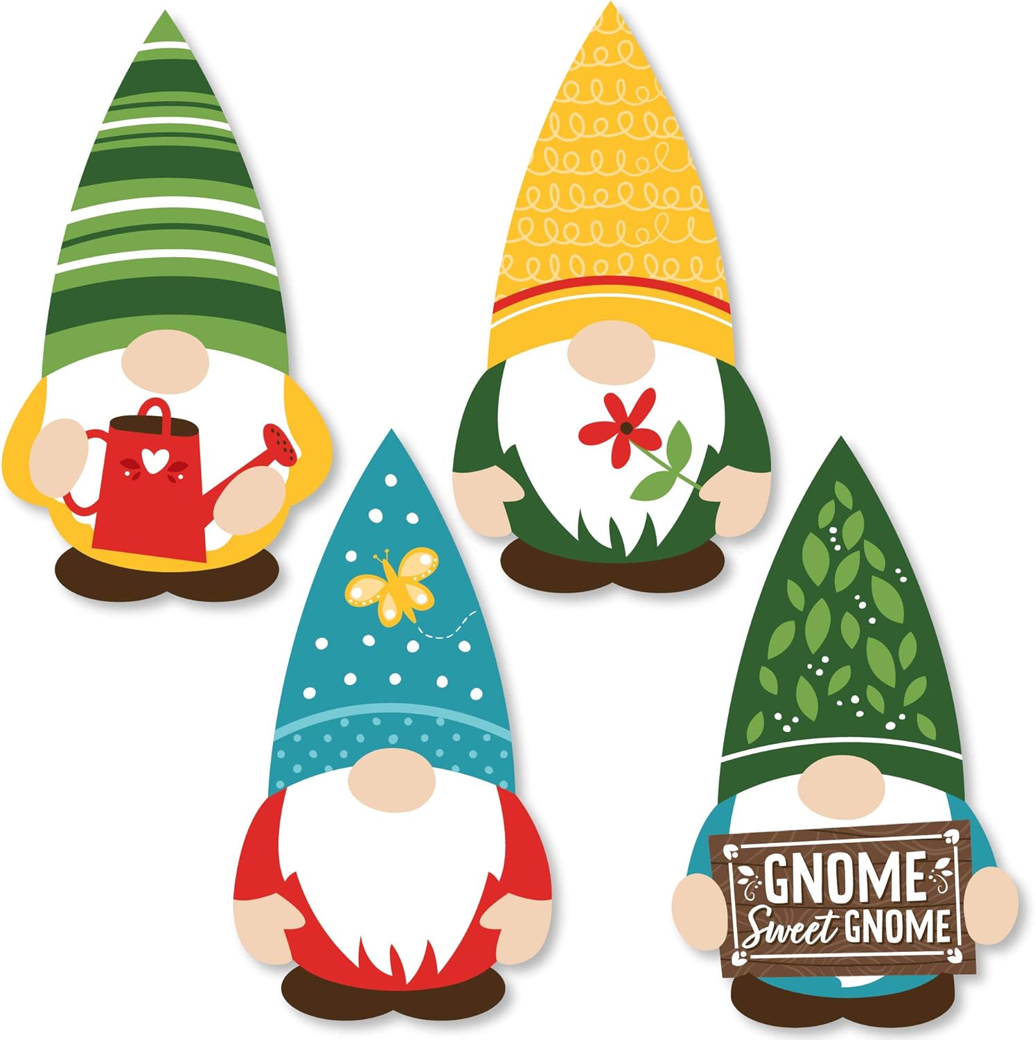 Big Dot of Happiness Garden Gnome Cut Outs - 24 Count DIY Party Supplies
