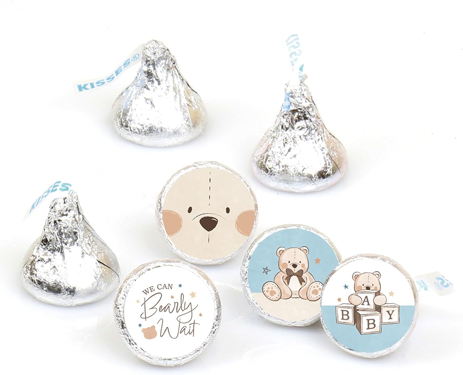 We Can Bearly Wait Teddy Bear Candy Sticker Favors