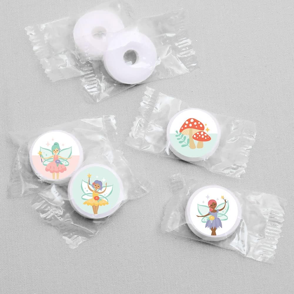 Big Dot of Happiness Lets Be Fairies Round Candy Stickers - 108 per Sheet