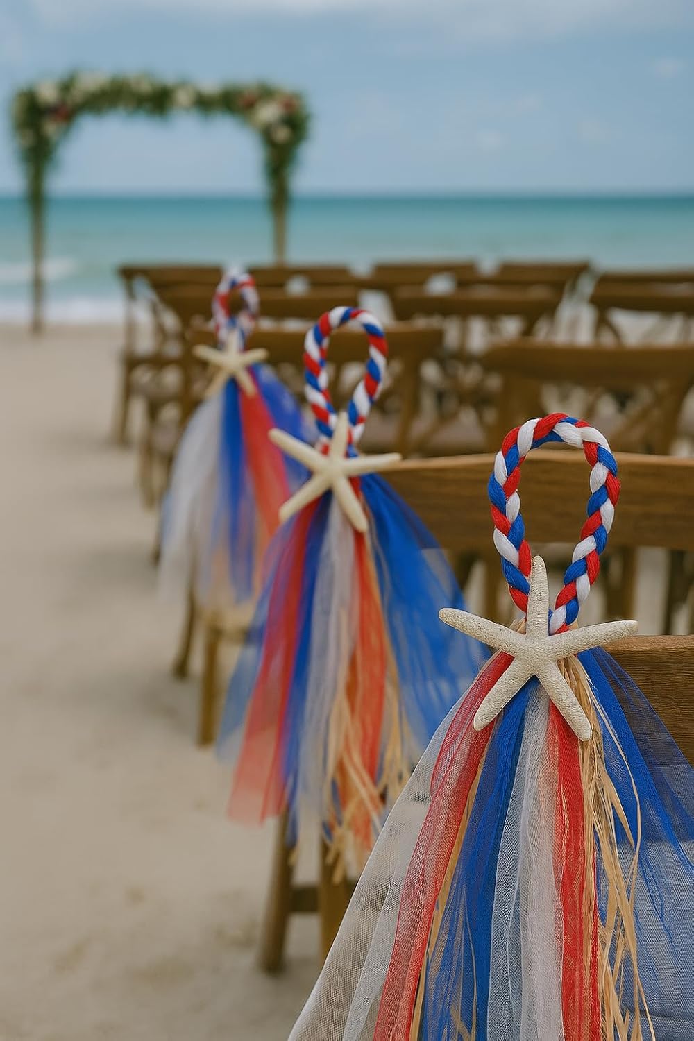 Boho Beach Wedding Aisle Runner Chair Hangers