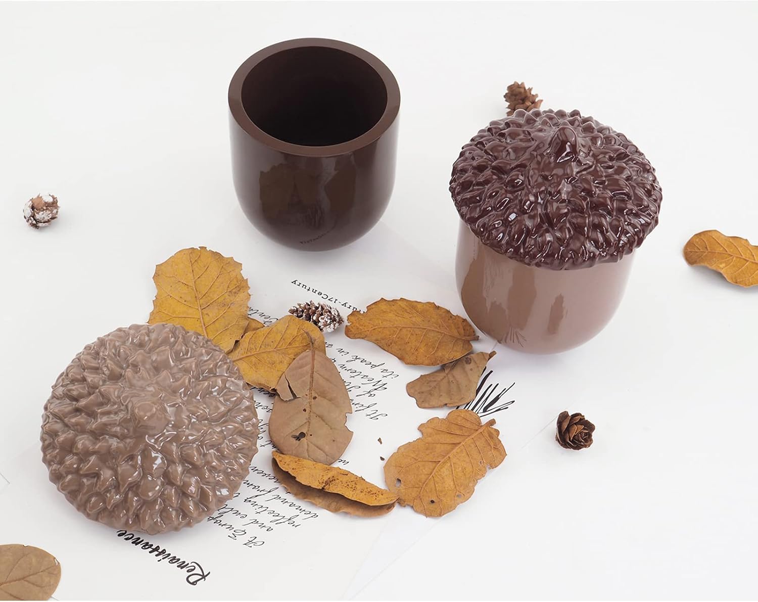 2pcs Set Pinecone Resin Molds with Lids