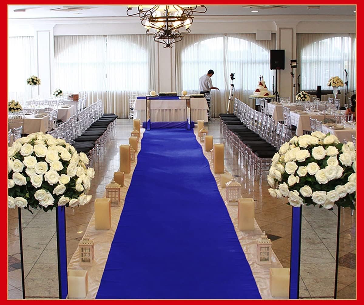 HUAHOO Royal Blue Aisle Runner Carpet for Weddings and Events