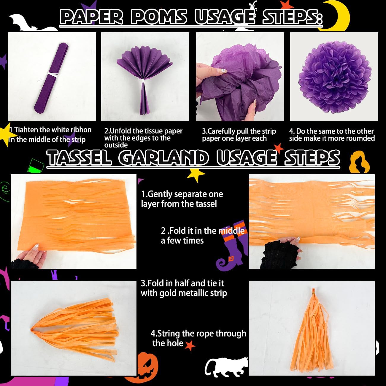 Hocus Pocus Halloween Balloons and Backdrop Decorations