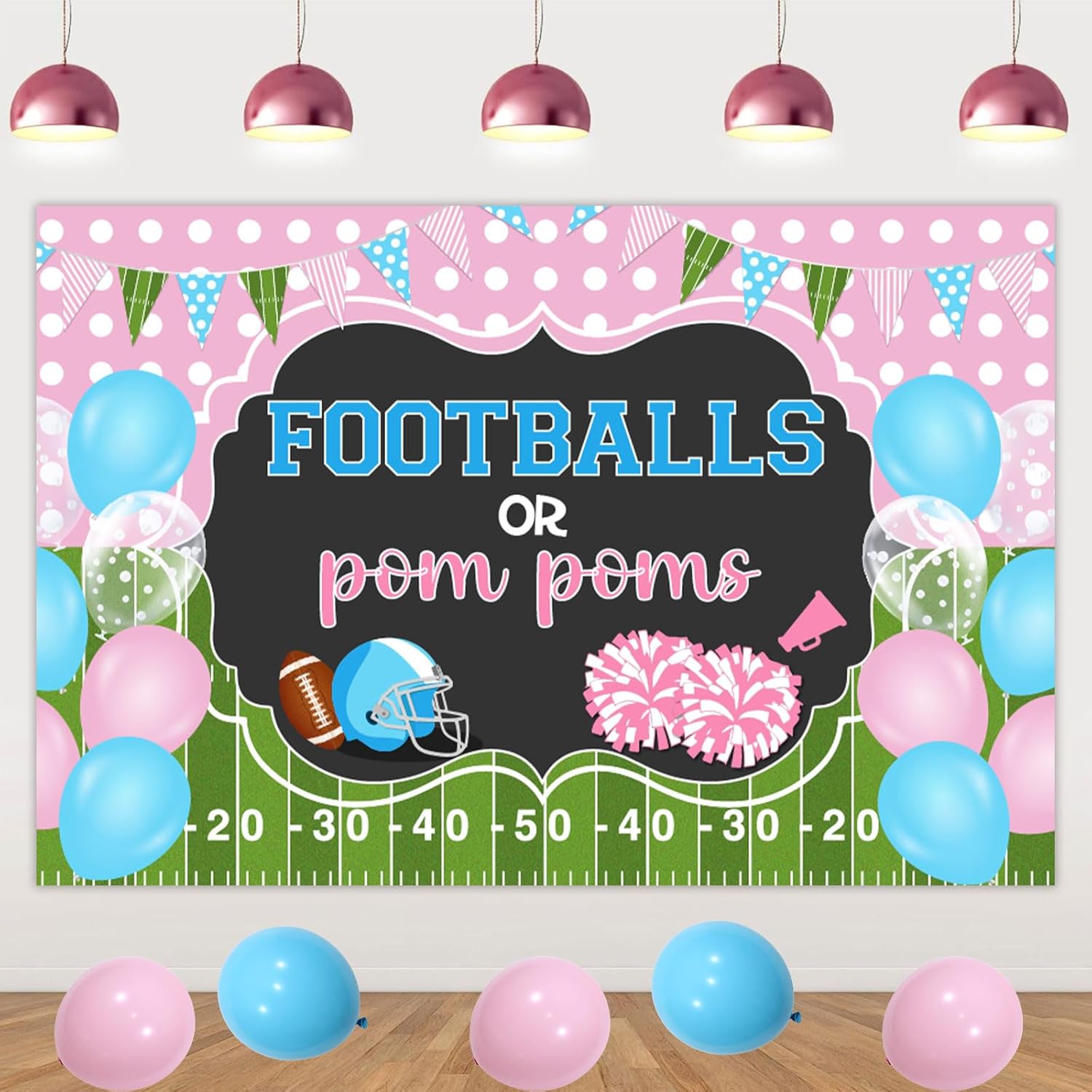 Football Gender Reveal Decorations Set