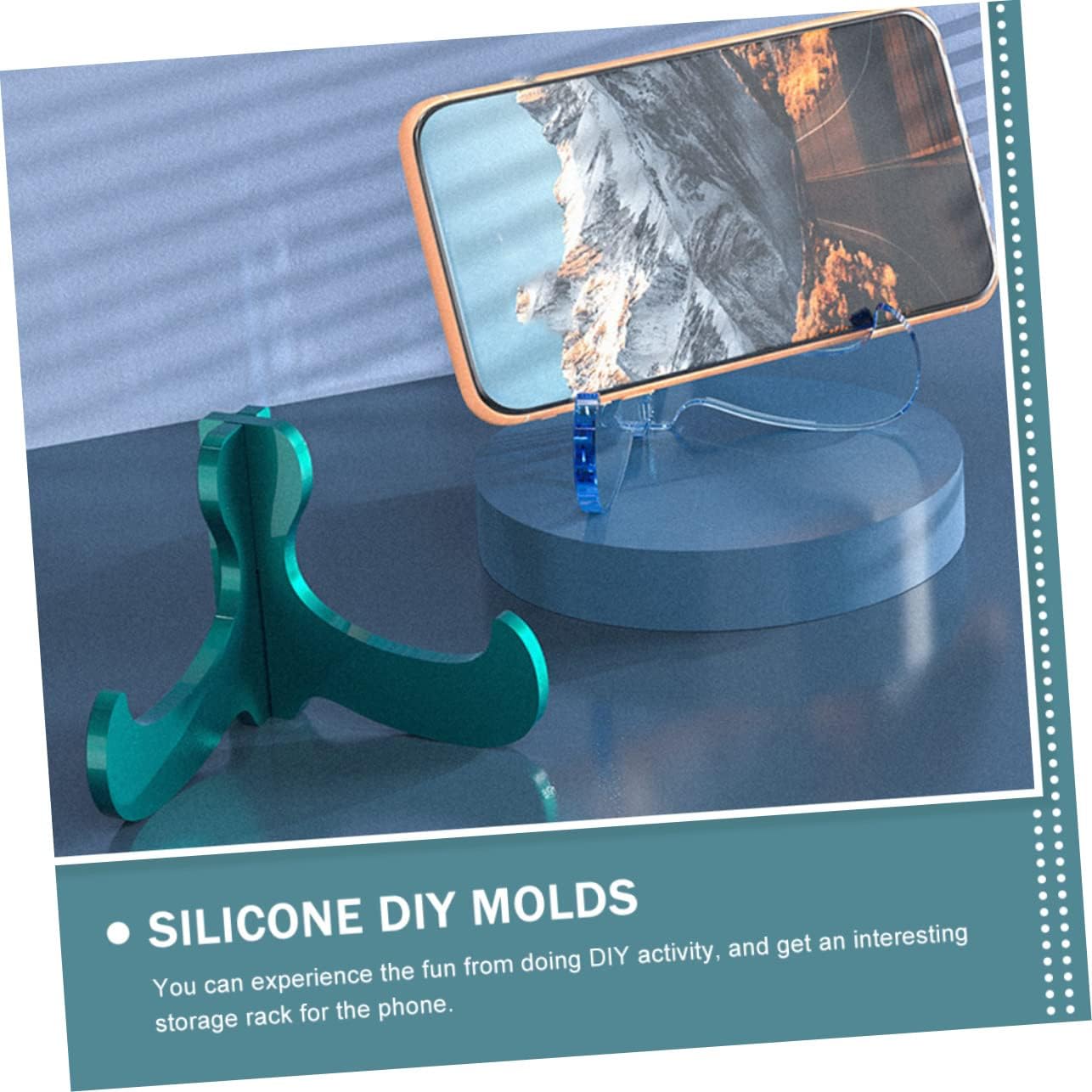 3pcs Cell Phone Easel Mold Silicone DIY Holder Stand