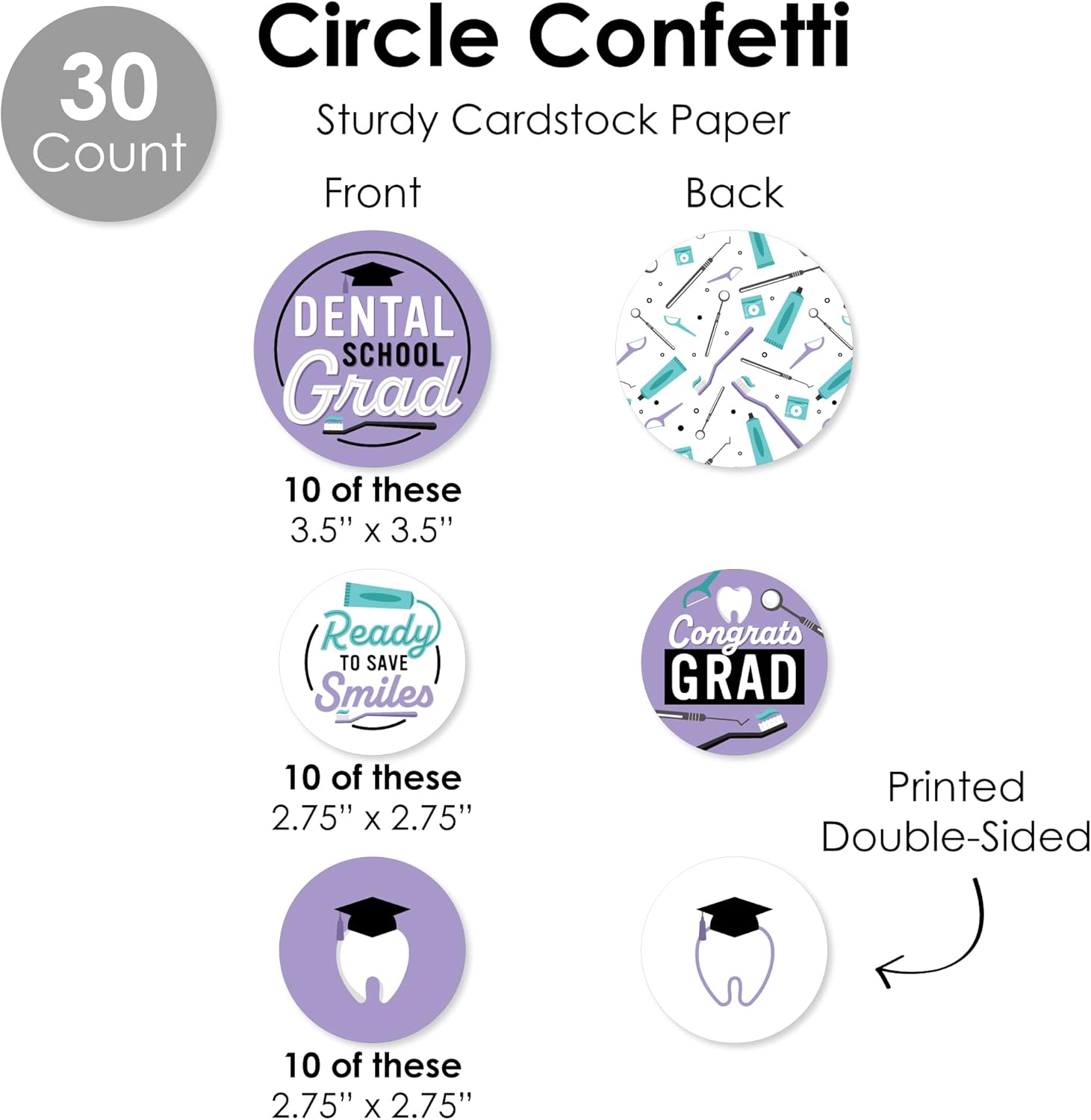 Dental School Grad Party Decor Kit - 51 Pieces