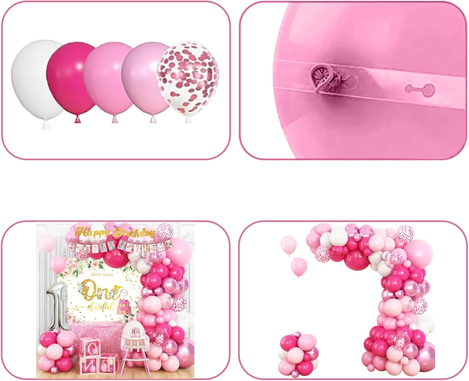 Baby Girl 1st Birthday Decor Bundle
