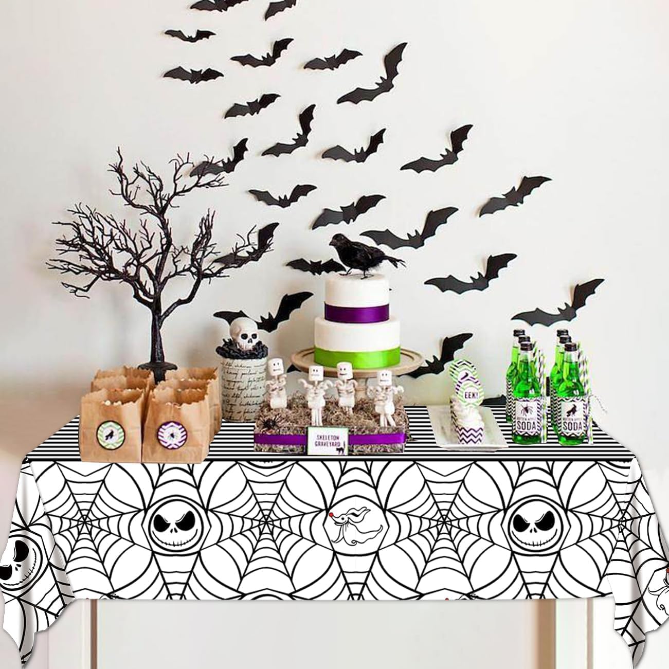 Nitemare Christmas Tablecloth 3PCS Halloween Decor