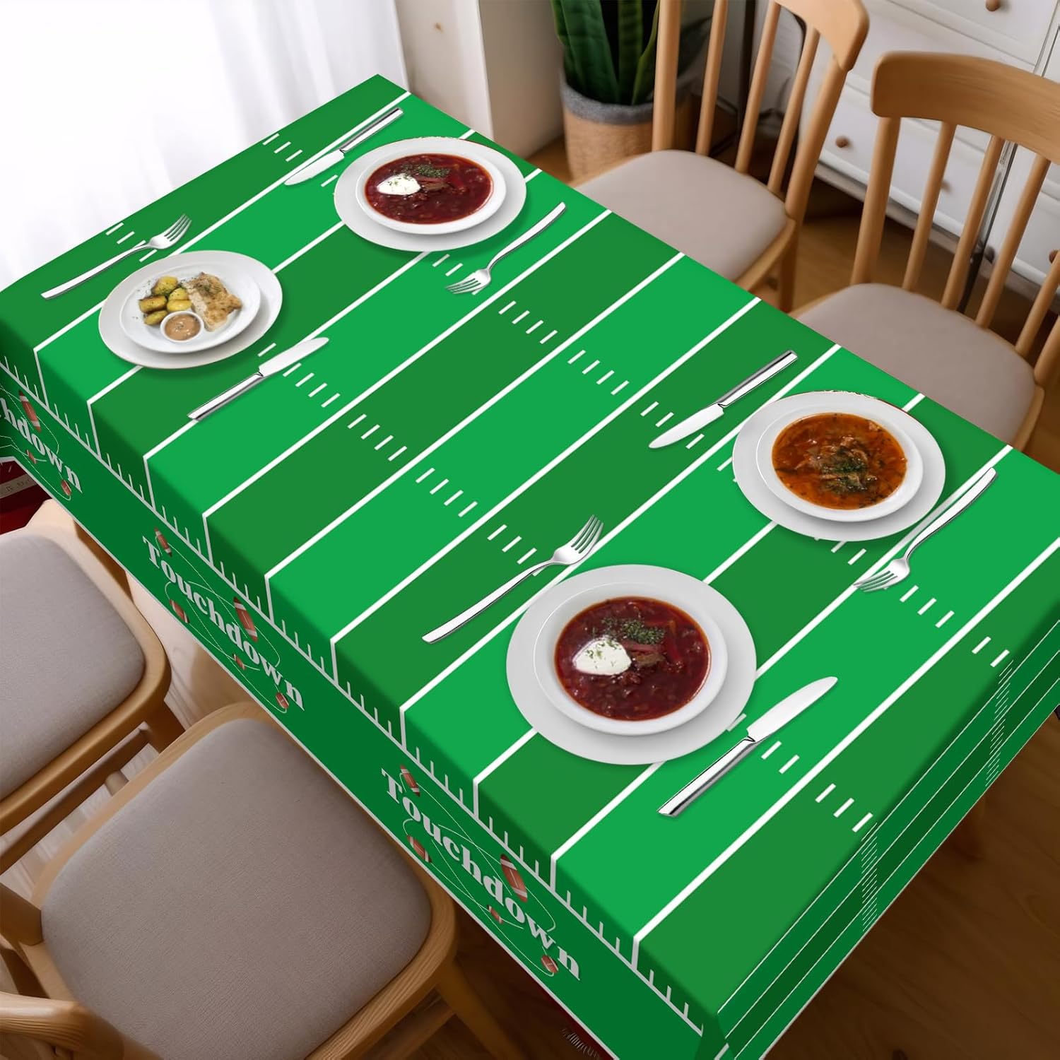 Childom Football Tablecloth 3 Pack 54x108 Inches