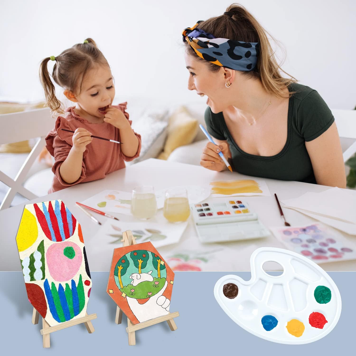 PHUNTTEK 30 Pack Canvas Panels for Painting Art Supplies Kit