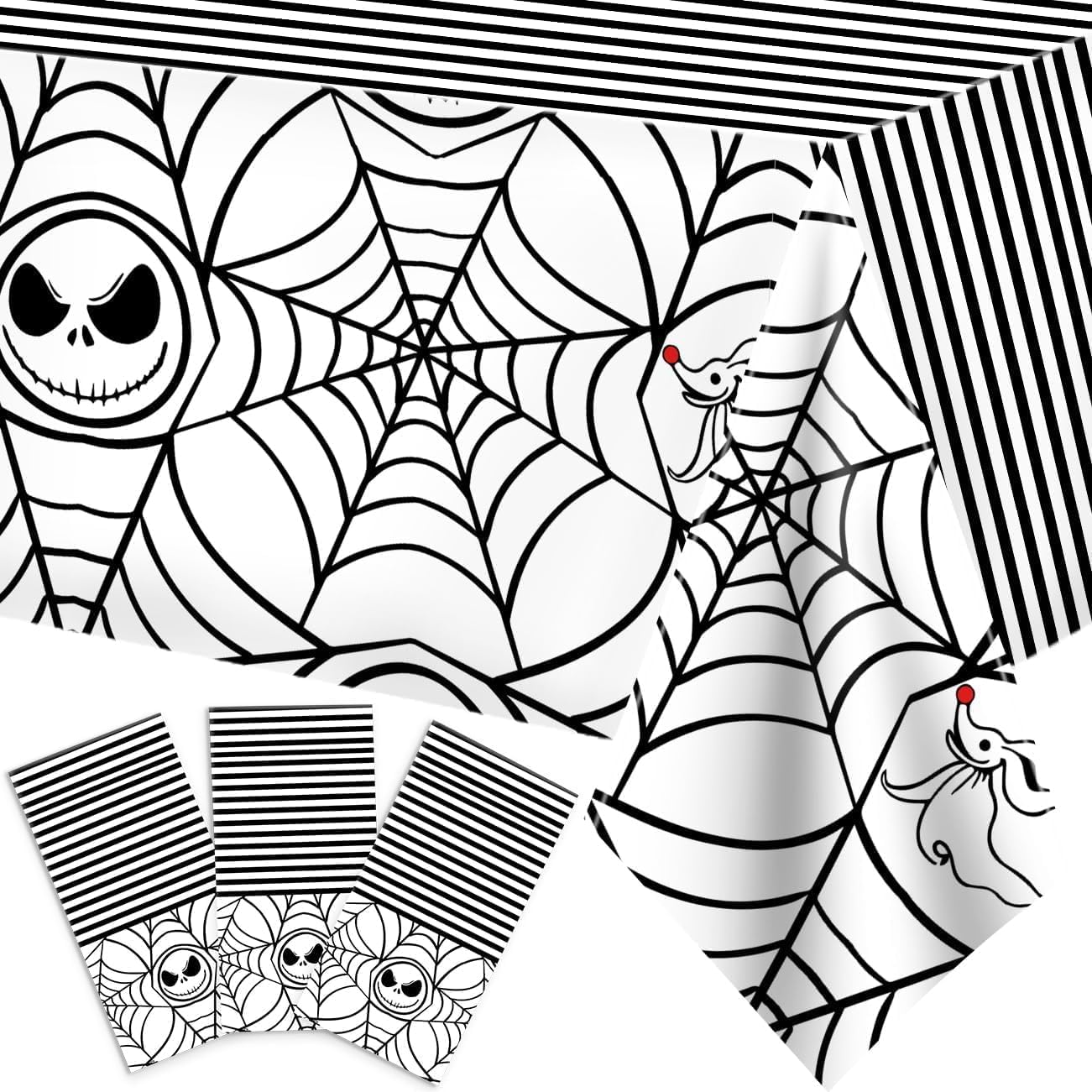 Nitemare Christmas Tablecloth 3PCS Halloween Decor