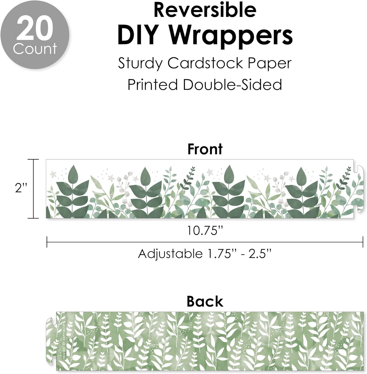 Big Dot of Happiness Boho Botanical Party Favor Kit - 100 Pieces