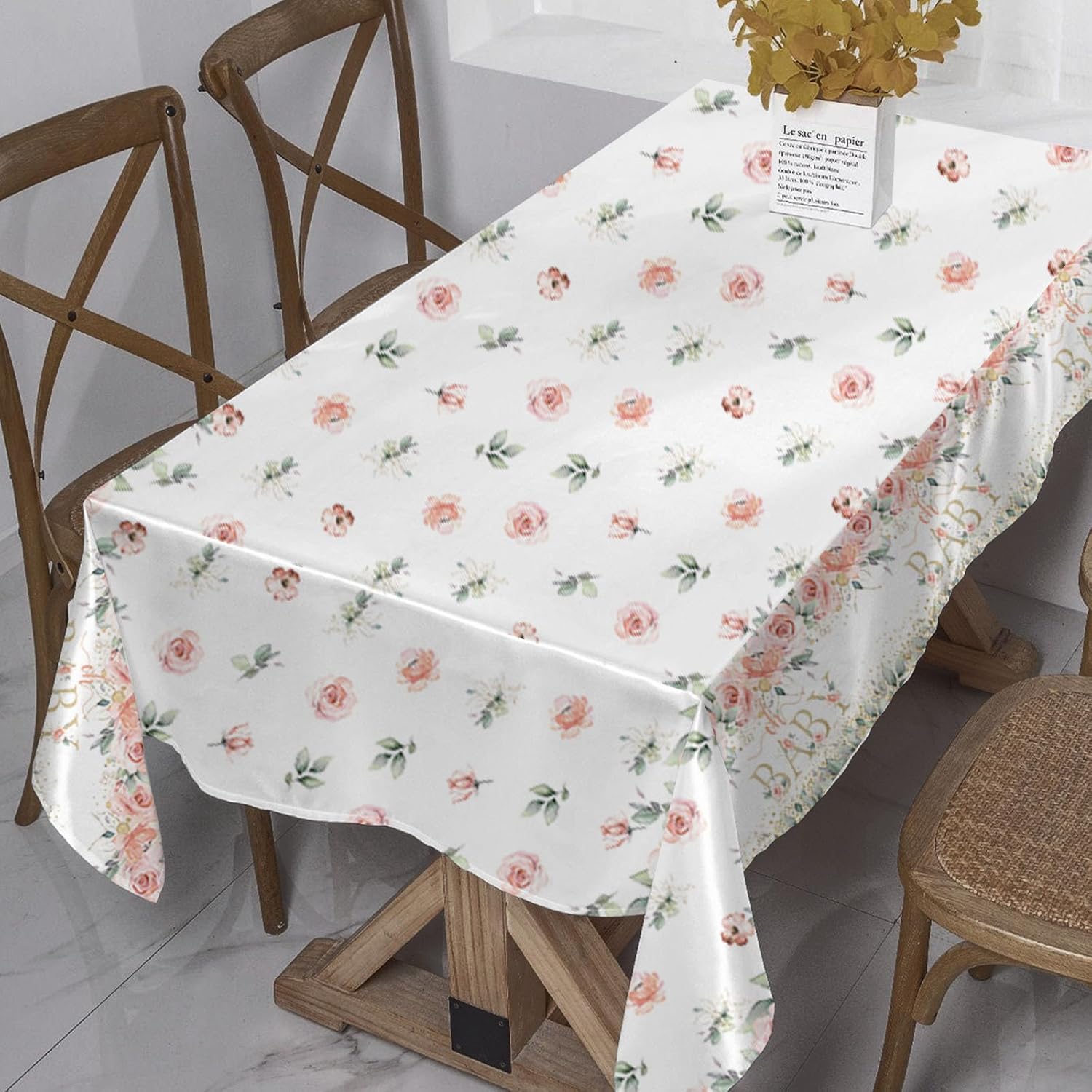 Mocsicka 3 Piece Baby Shower Tablecloths Set