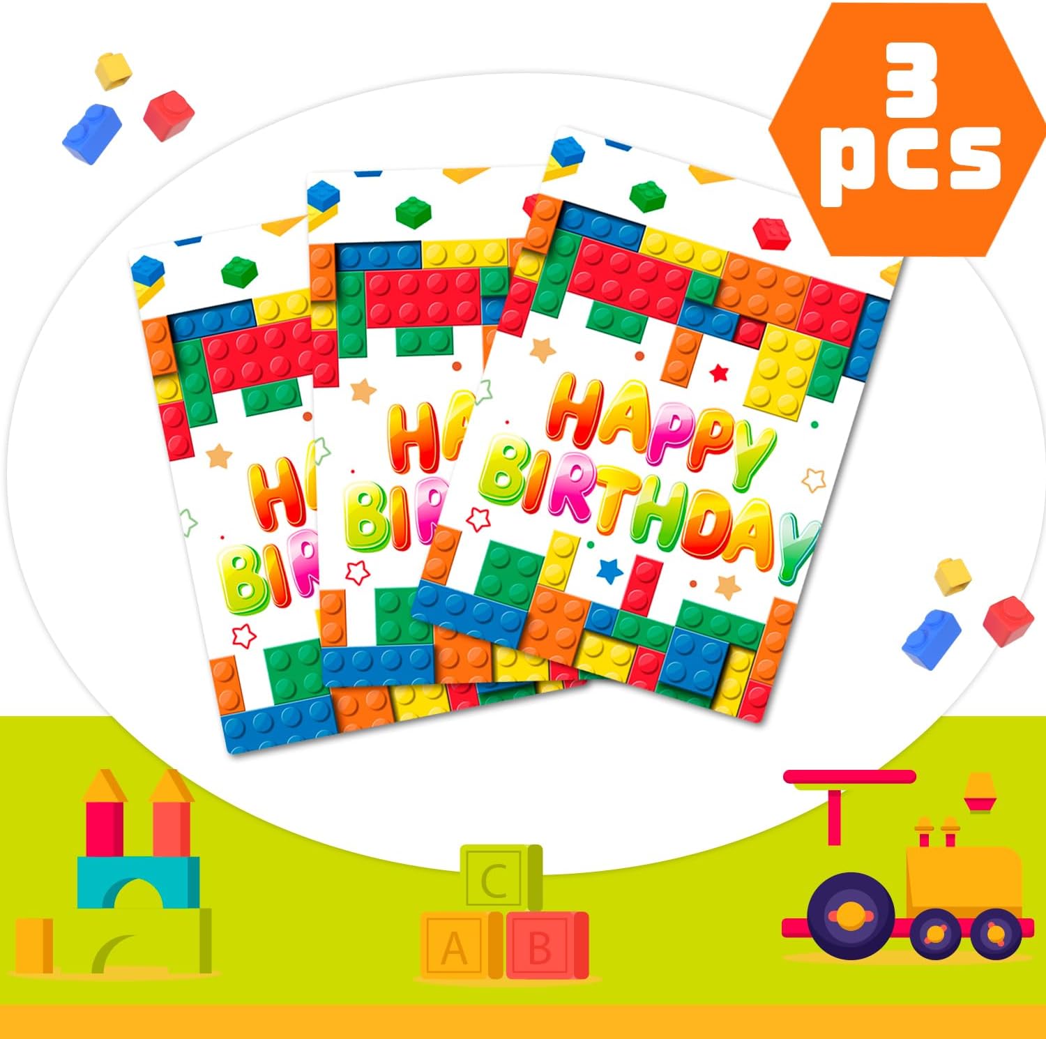 3pcs Building Block Tablecloth 708 x 425