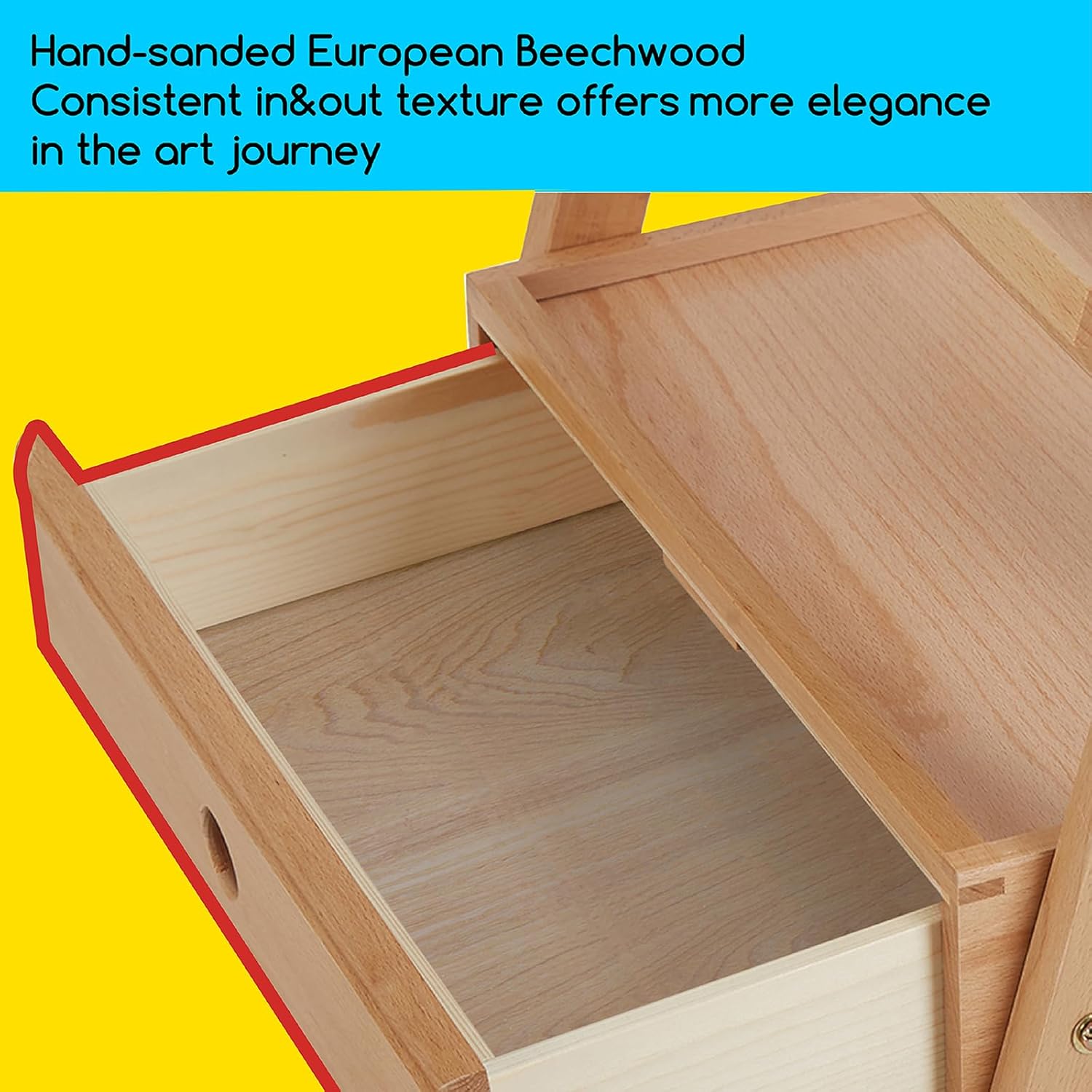 MEEDEN Adjustable Easel with Storage Drawer for Artists