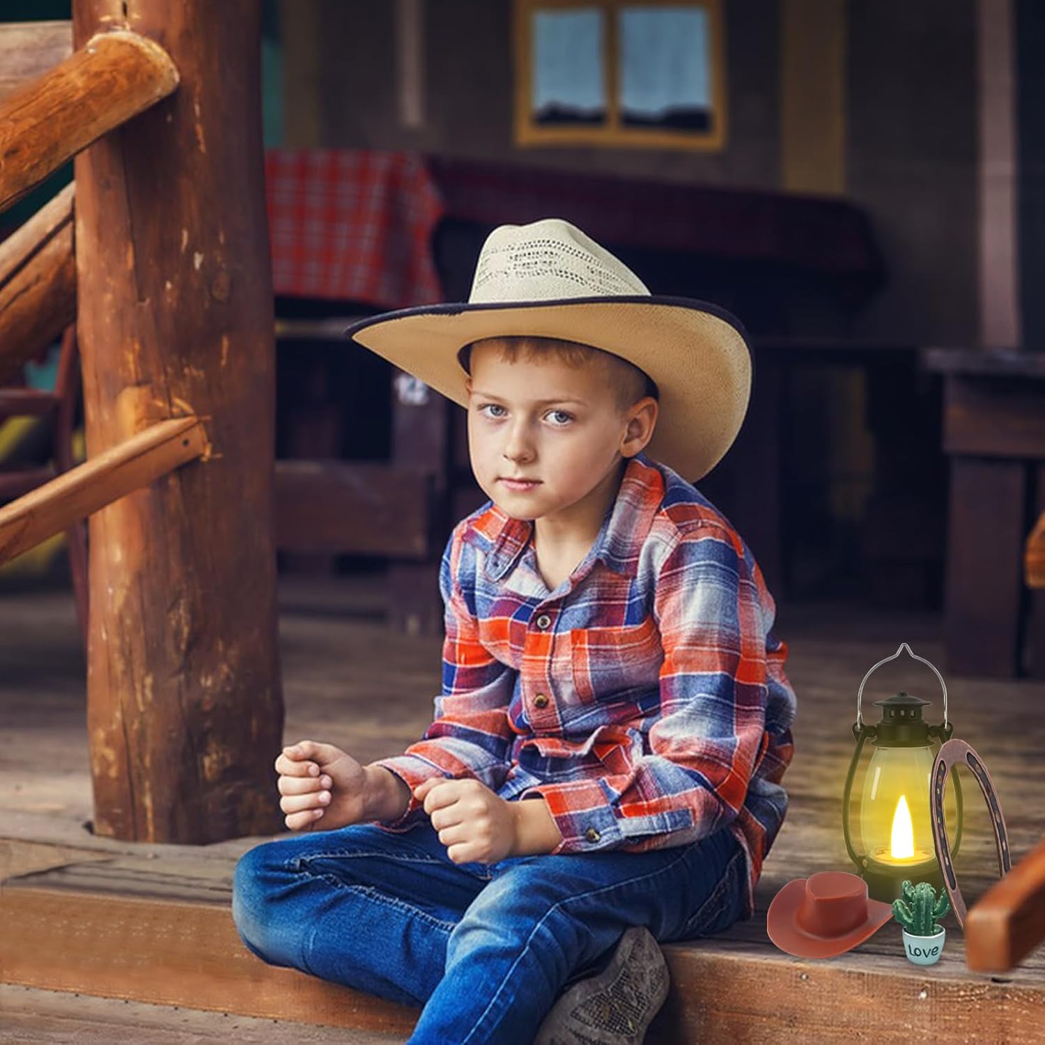 Western Themed Party Decor Set 61pcs Cowboy Party Decorations