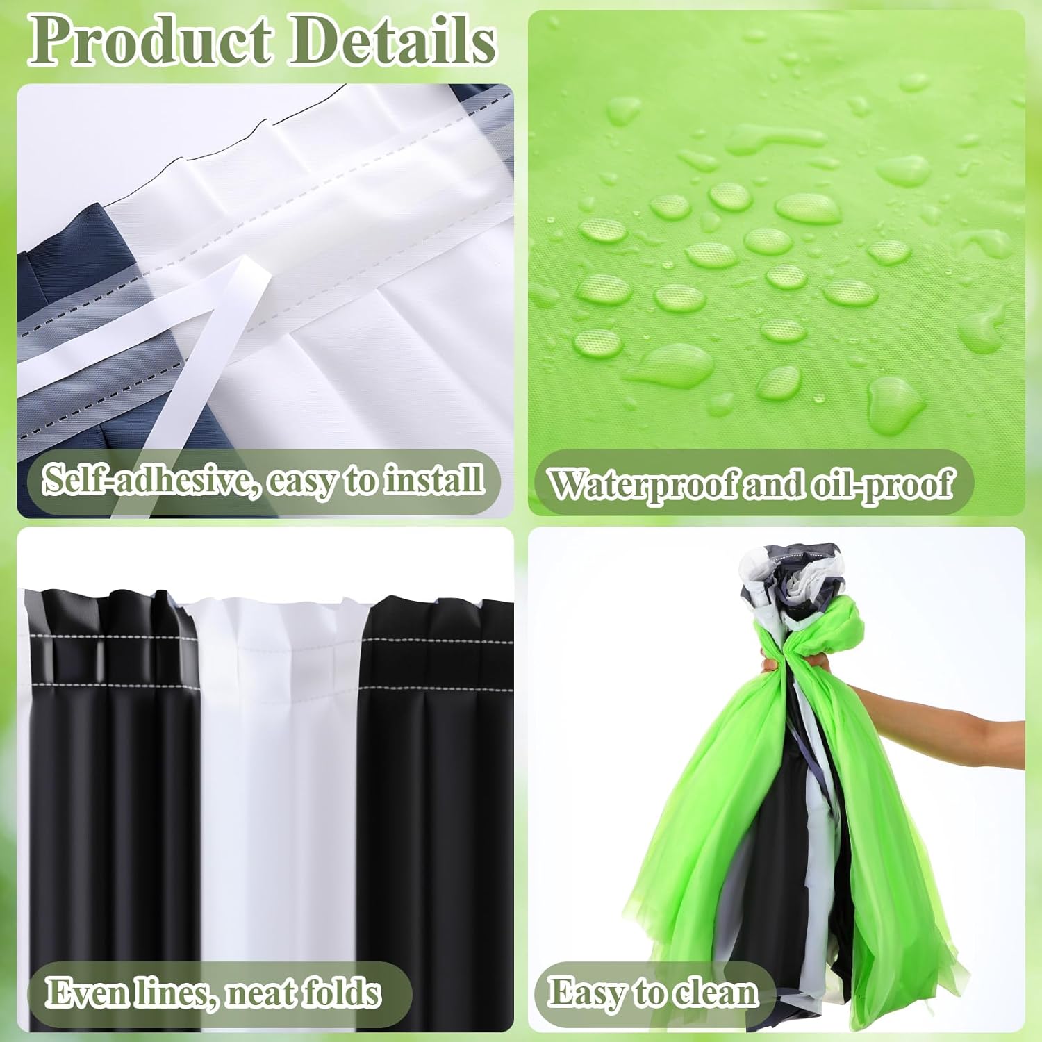 Tegeme 6 Pcs Halloween Black and White Party Decorations