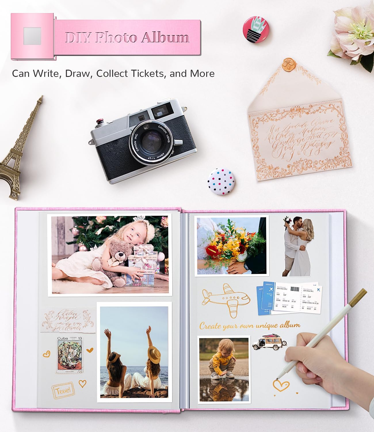 Artfeel Photo Album 60 Pages Linen Cover with Display Window