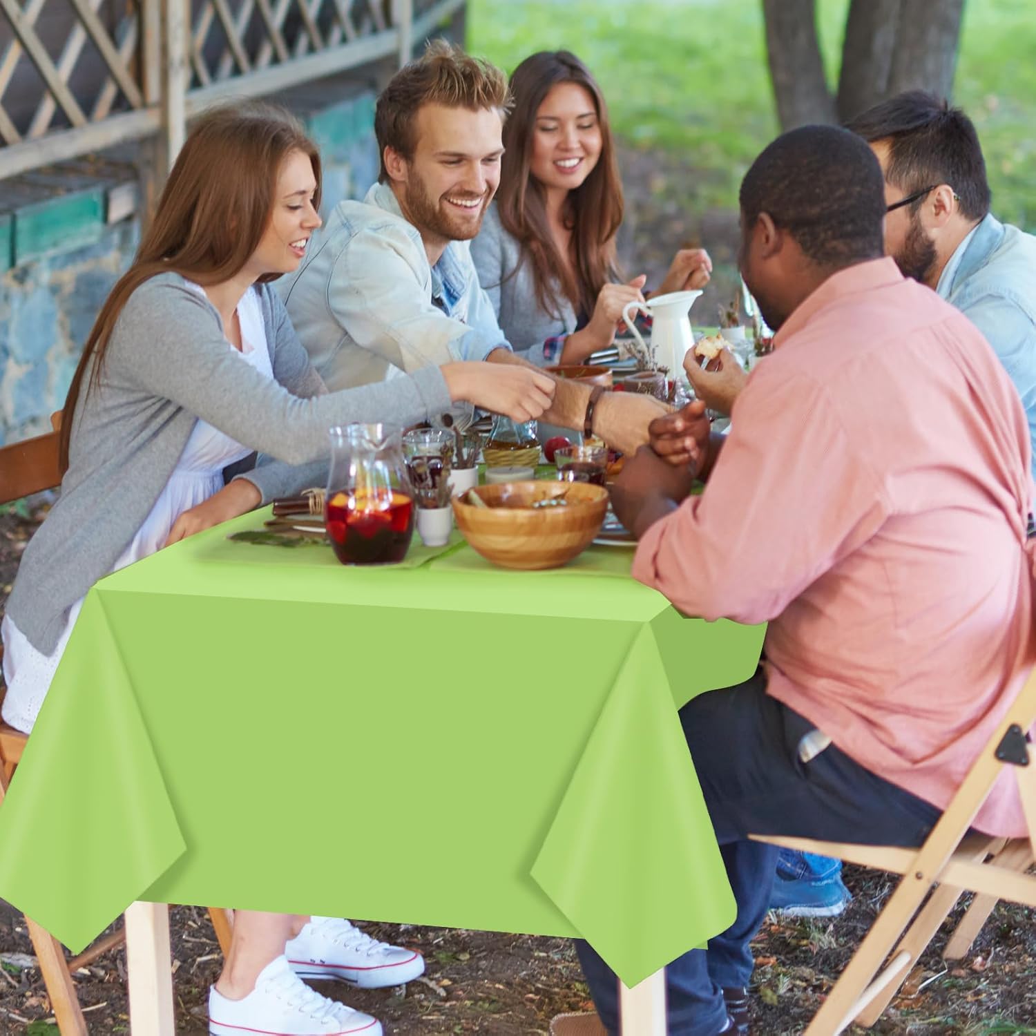 Jinei 16 Pcs Fall Plastic Tablecloths for Thanksgiving Party