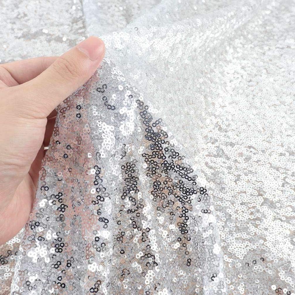 Partisout Sequin Aisle Runner 2FTx15FT Shimmering Silver