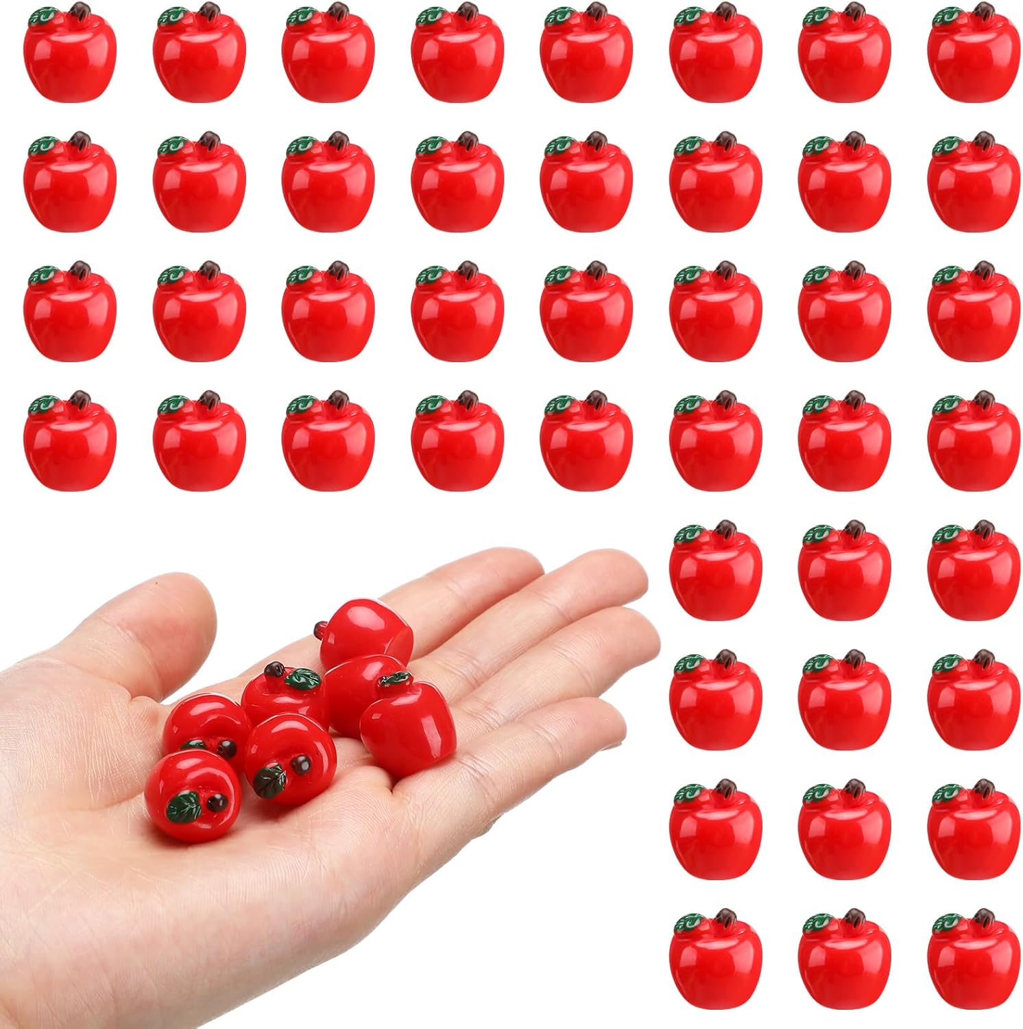 Daifunli 60 Mini Resin Apples for Crafts and Decor