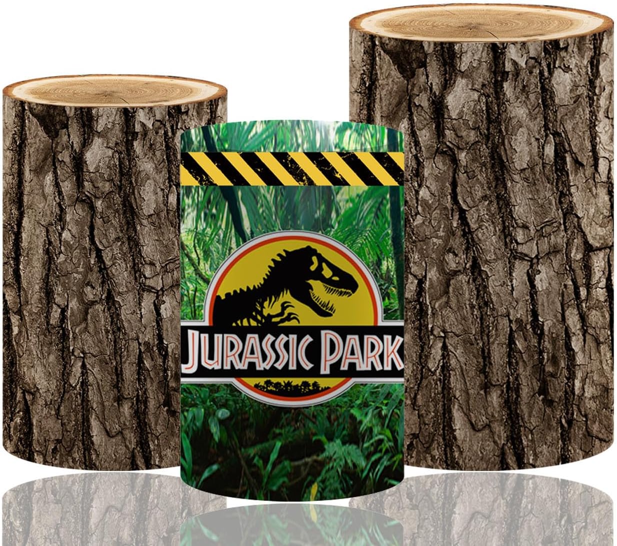 Dinosaur And Tree Bark Cylinder Covers Set 3 Sizes