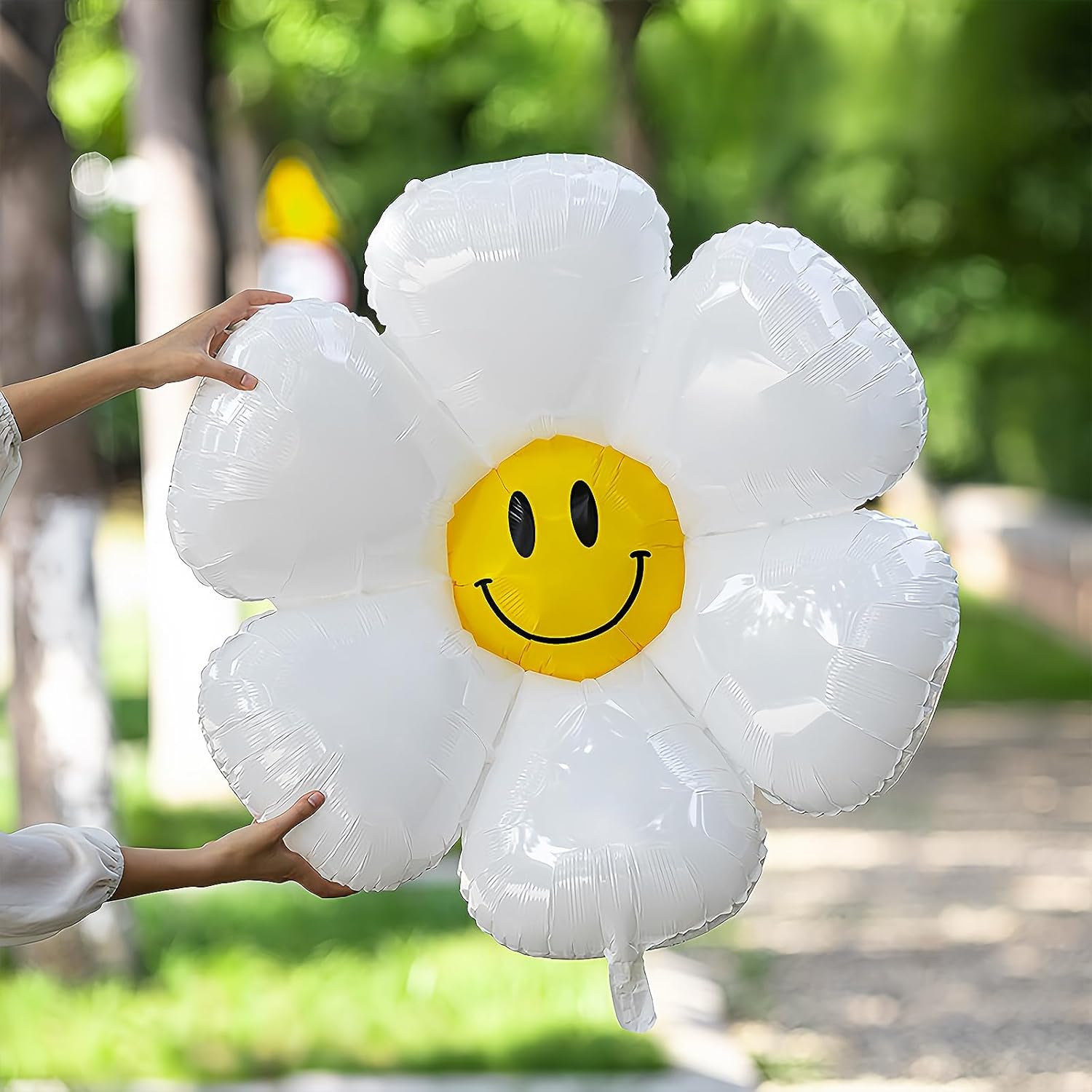 12PCS Smiley Daisy Flower Balloons for Birthday